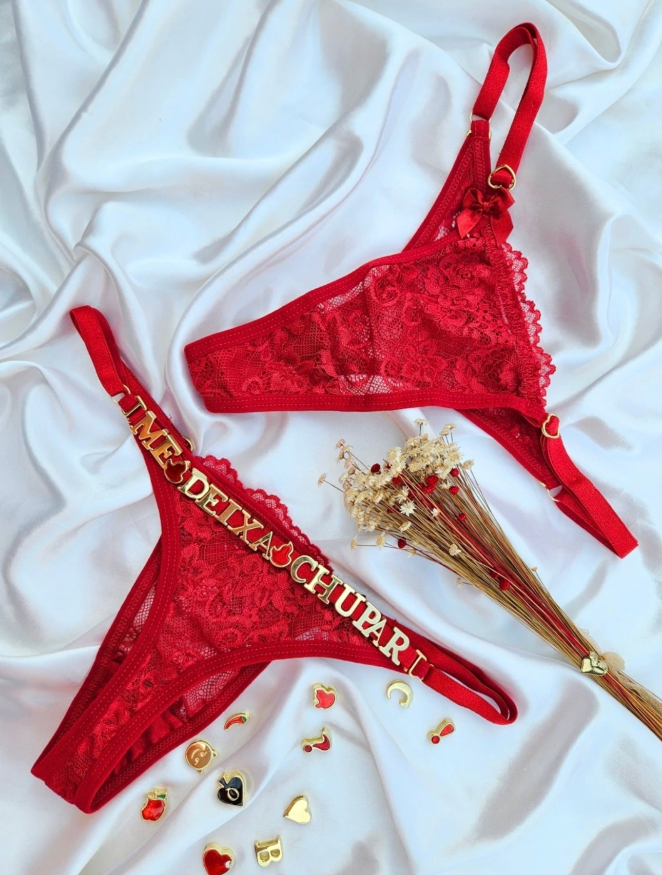 🇧🇷Kit 3 Itens Cueca, Cinta Liga e Gargantilha 🌹Novidade🌹