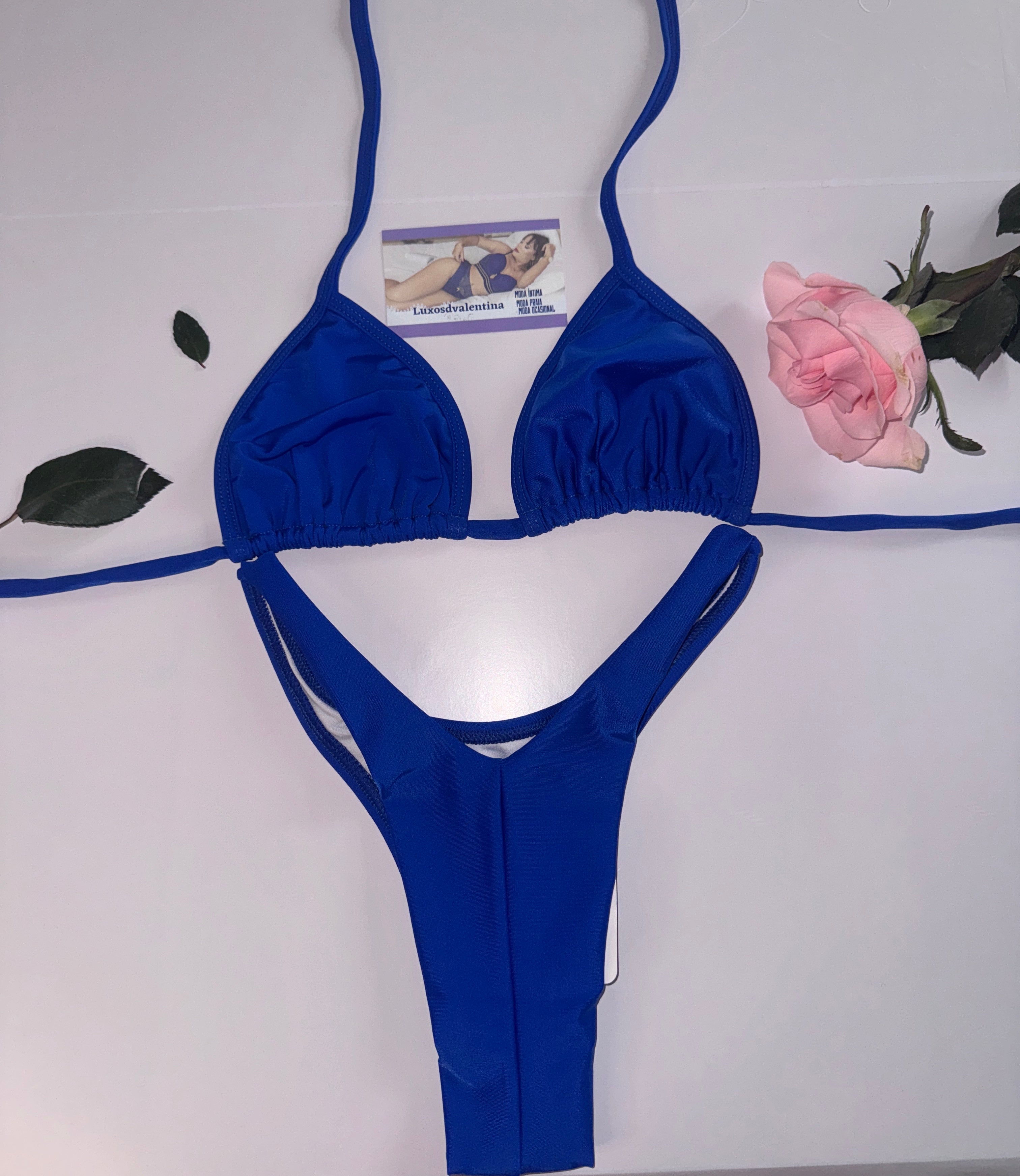 Novidade🌹 Biquíni Azul Asa Delta
