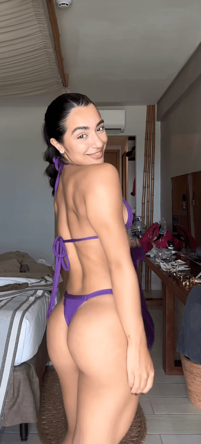 🇧🇷Biquini de Fita Liso Lilas