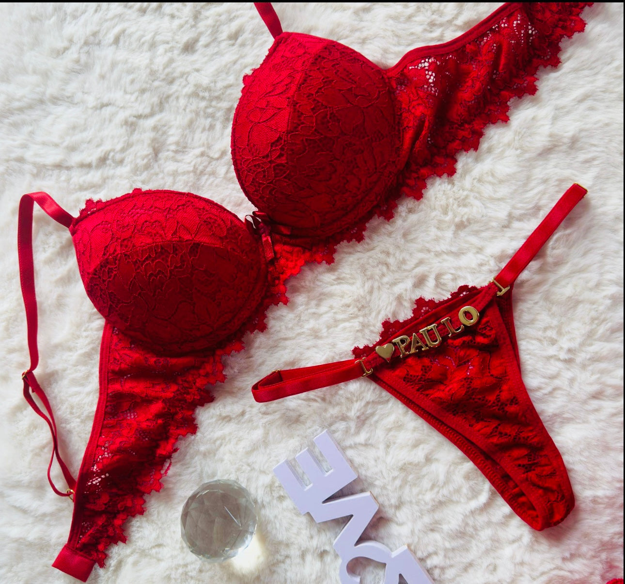 🇧🇷Conj. Vermelho Personalizado ❤️🍎Ana