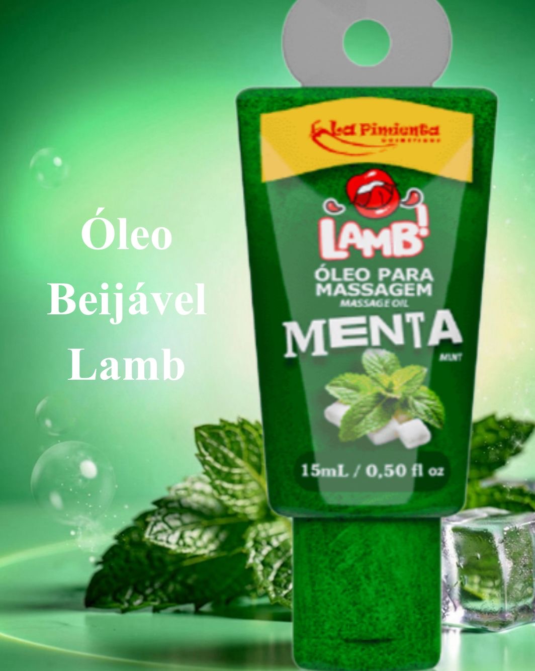🔥Óleo Beijável com aroma suave de MENTA para sexy oral e beijo grego
