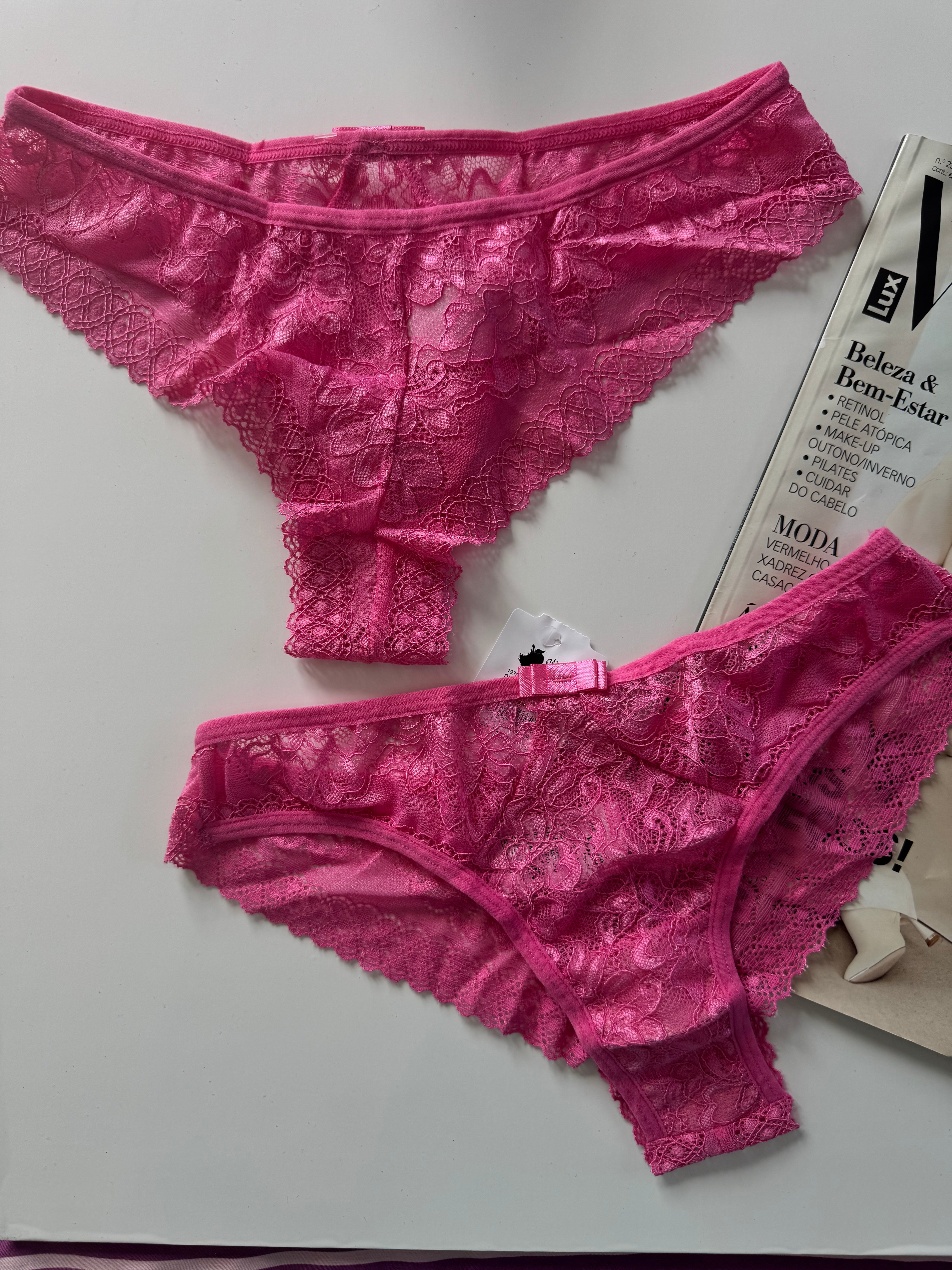 Calcinha Rendada Rose