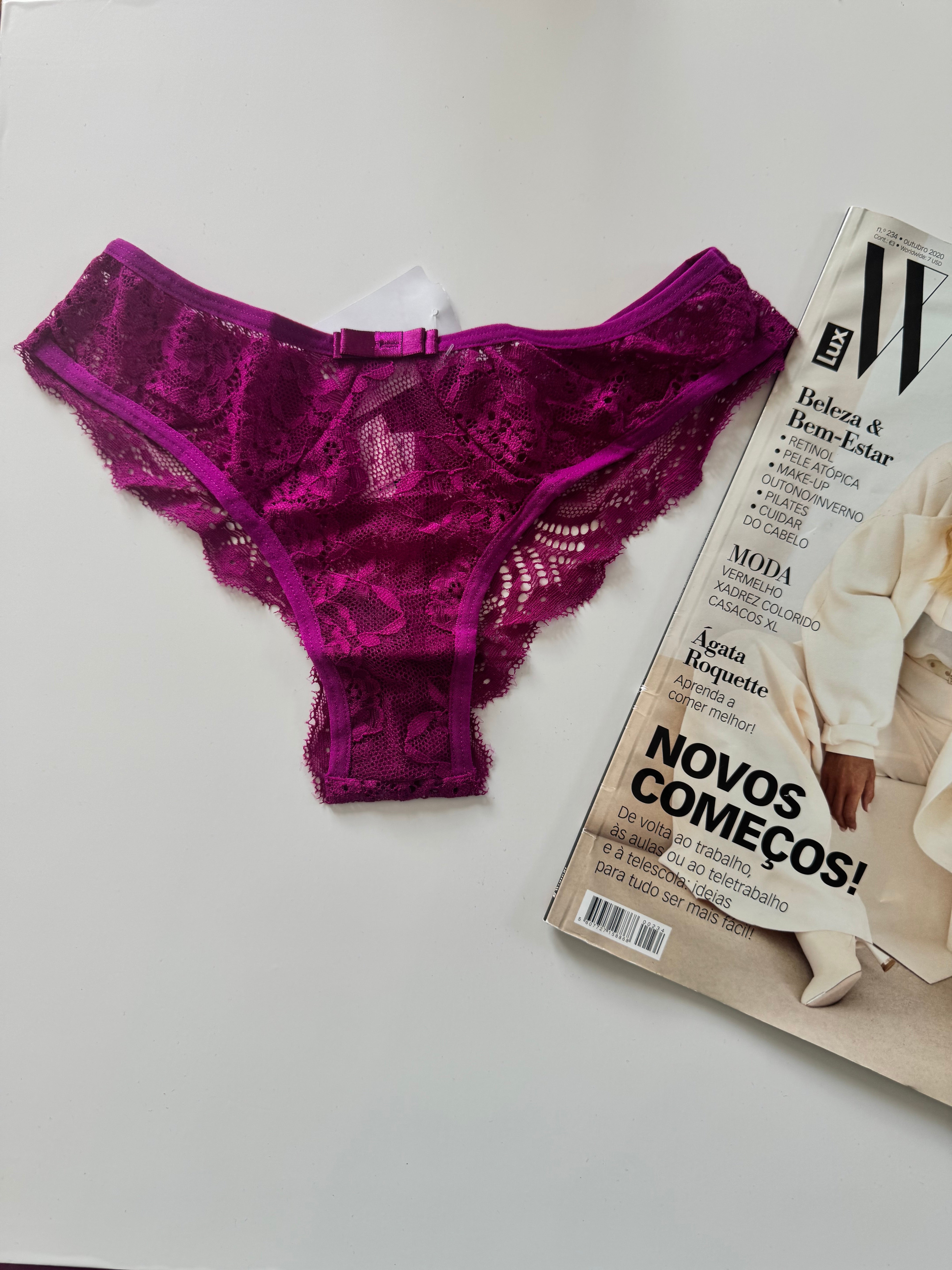 Calcinha Rendada Rose