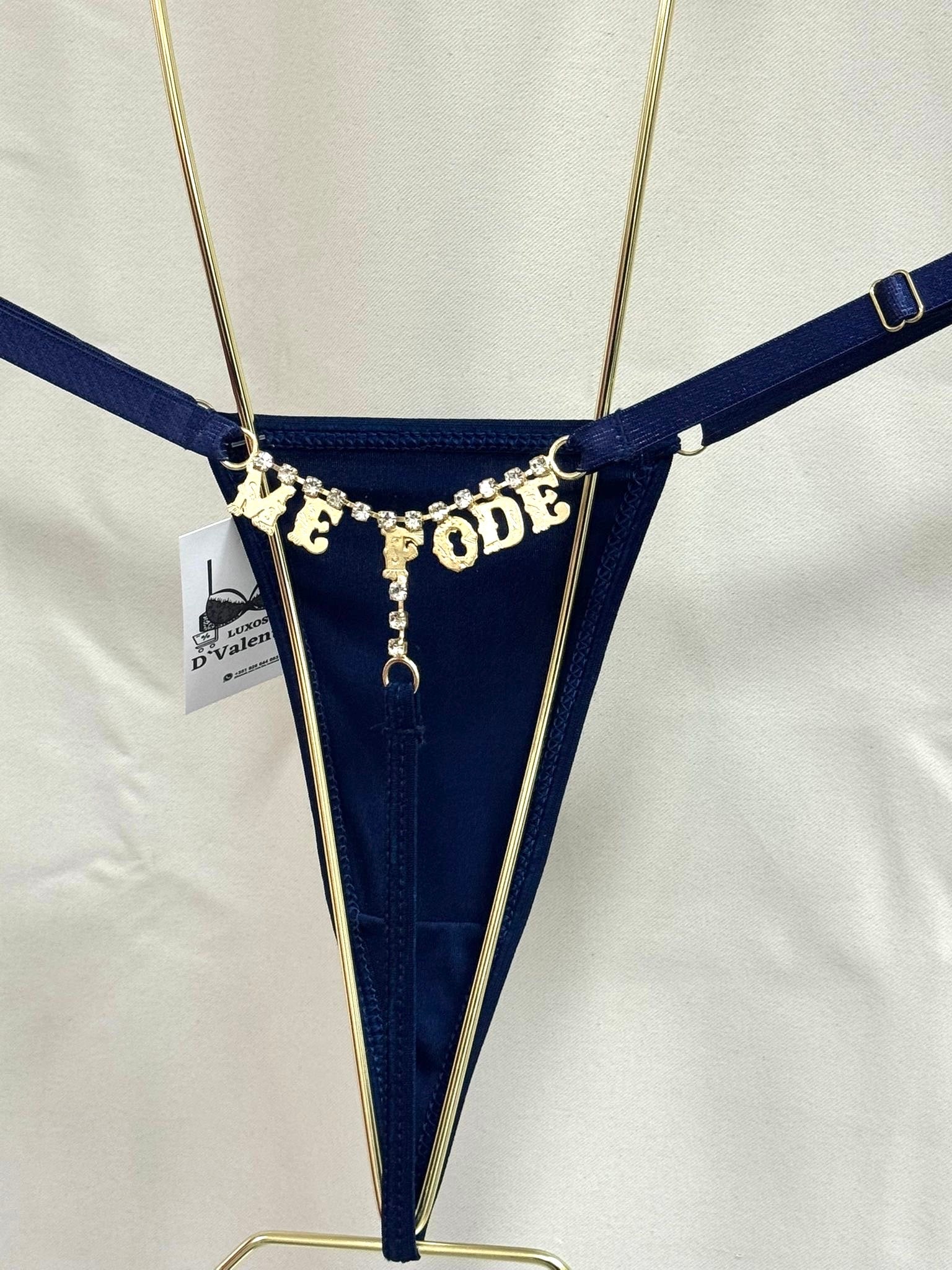 Calcinha Nana 🔥Frases já Prontas Azul💙