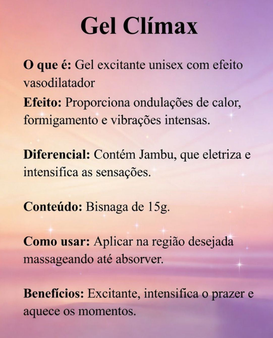 Proporciona ondulações de calor, formigamento e vibrações intensas.
UNISEX 👨‍🦰👩‍🦰