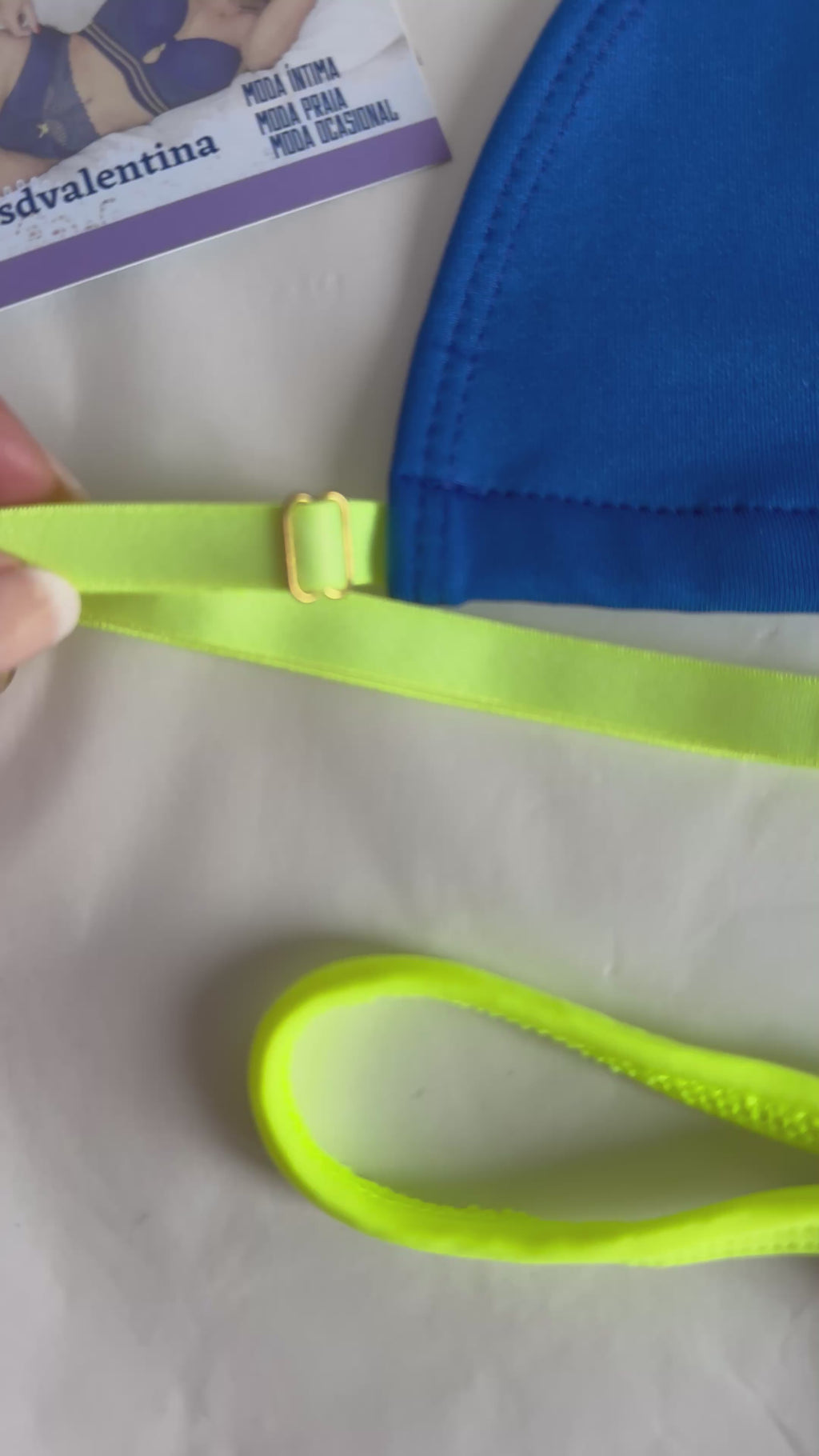 🇧🇷Biquini de Fita 2 Cores Preto e Rosa